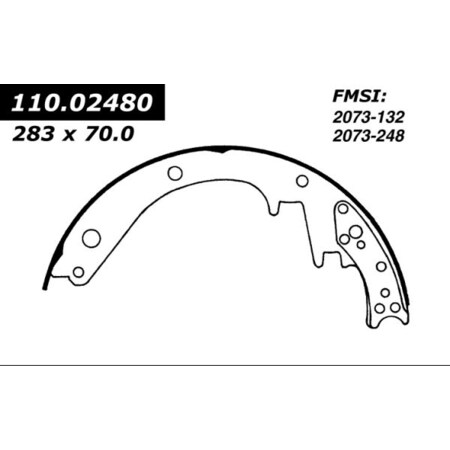 Centric Parts Centric Brake Shoes, 111.02480 111.02480